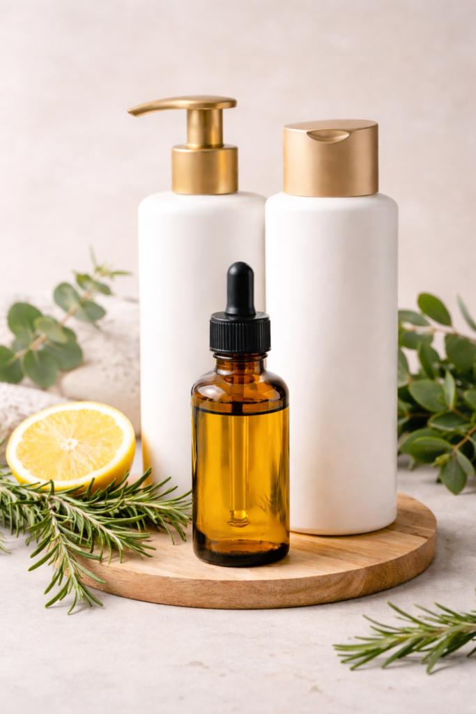 Hair care products with hair oil, shampoo, and conditioner